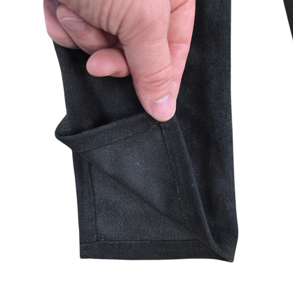 ASTR the Label Dark Gray Faux Suede Lace-Up Shift Dress Scalloped Hem Size Small - Picture 9 of 11